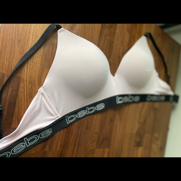 Bebe Blush & Charcoal Wireless Bra Set - Picture 7 of 11